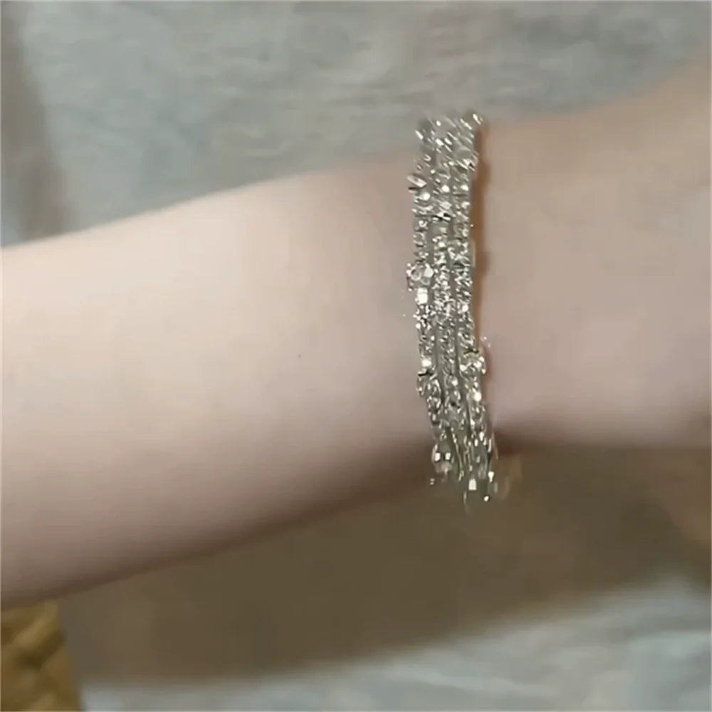 Ellyson Pave Stackable Bracelet - Plated Silver