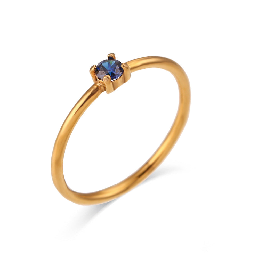 Kenzley Dainty Birthstone Ring - Royal Blue [9B5Z6CEP]