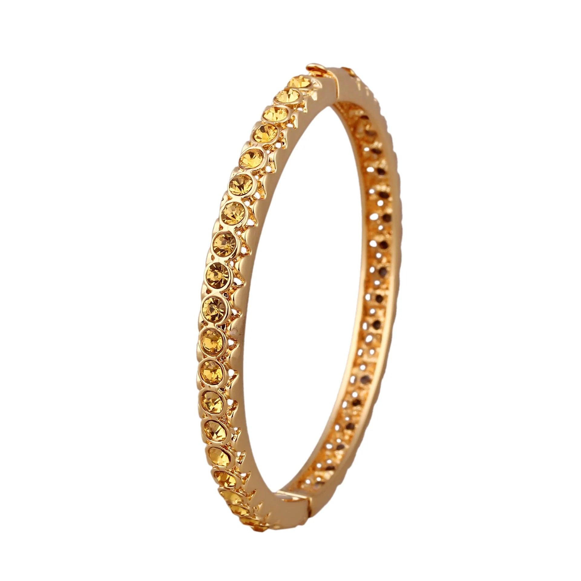 Audrey CloisonnŽ Crystal Bangle - Yellow