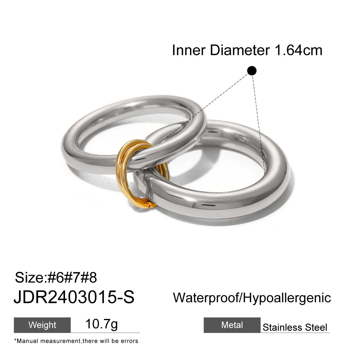 Kenna Stacked Pearl Rings - Design 03015-S, Size 6 [9XLSOZNQ]