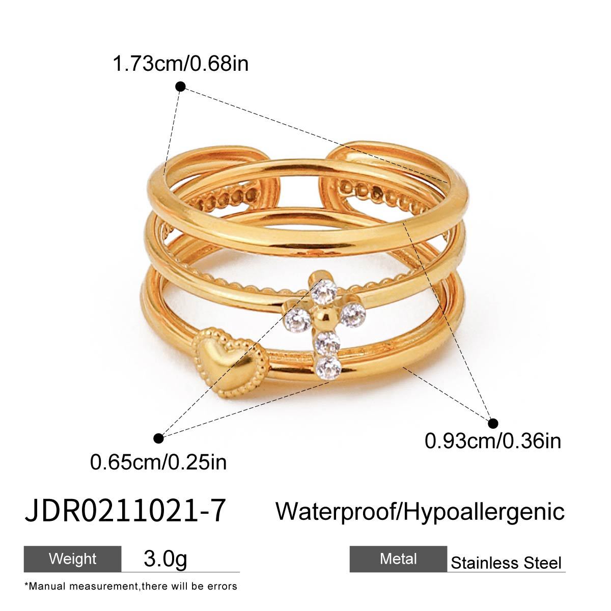 Manal Geometric Stackable Rings - JDR0211021-7 [Z07M4ZP4]