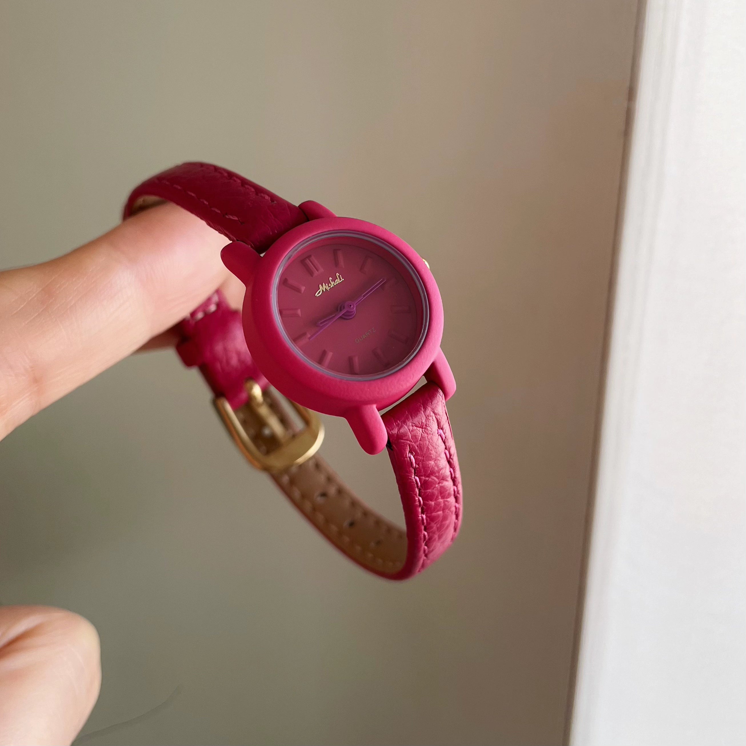 Korbyn Vibrant Petite Watch - Rose Red