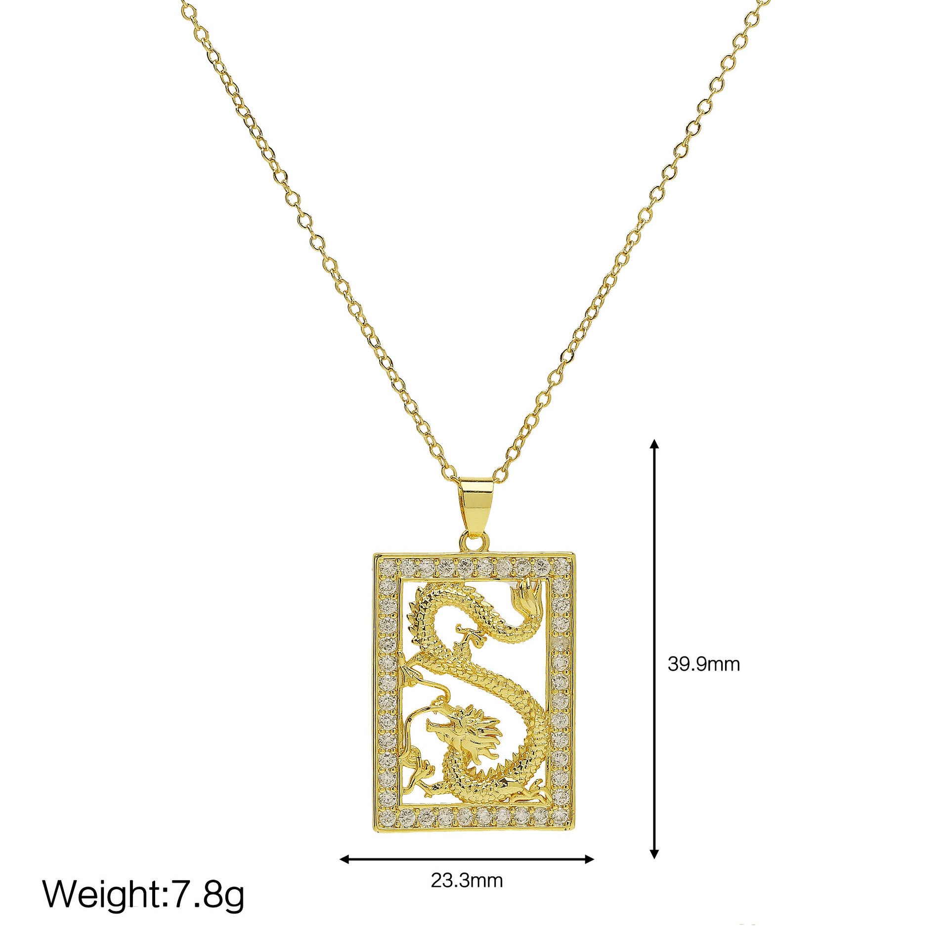 Lainey Dragon Zodiac Necklace - Style 3 [DI01ZITB]