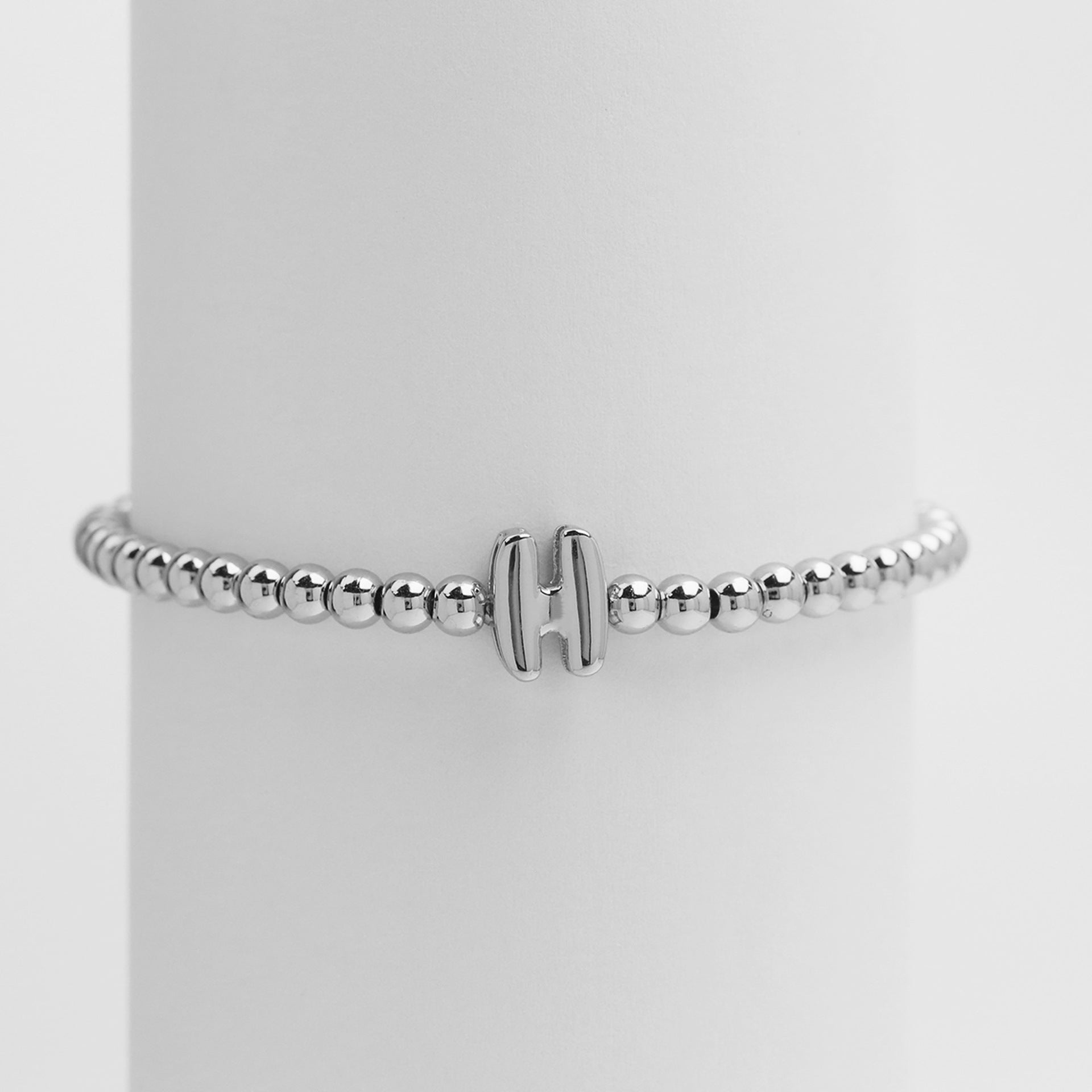 Jorie Polished Letter Bracelet - Silver H [ZHY7IFA3]
