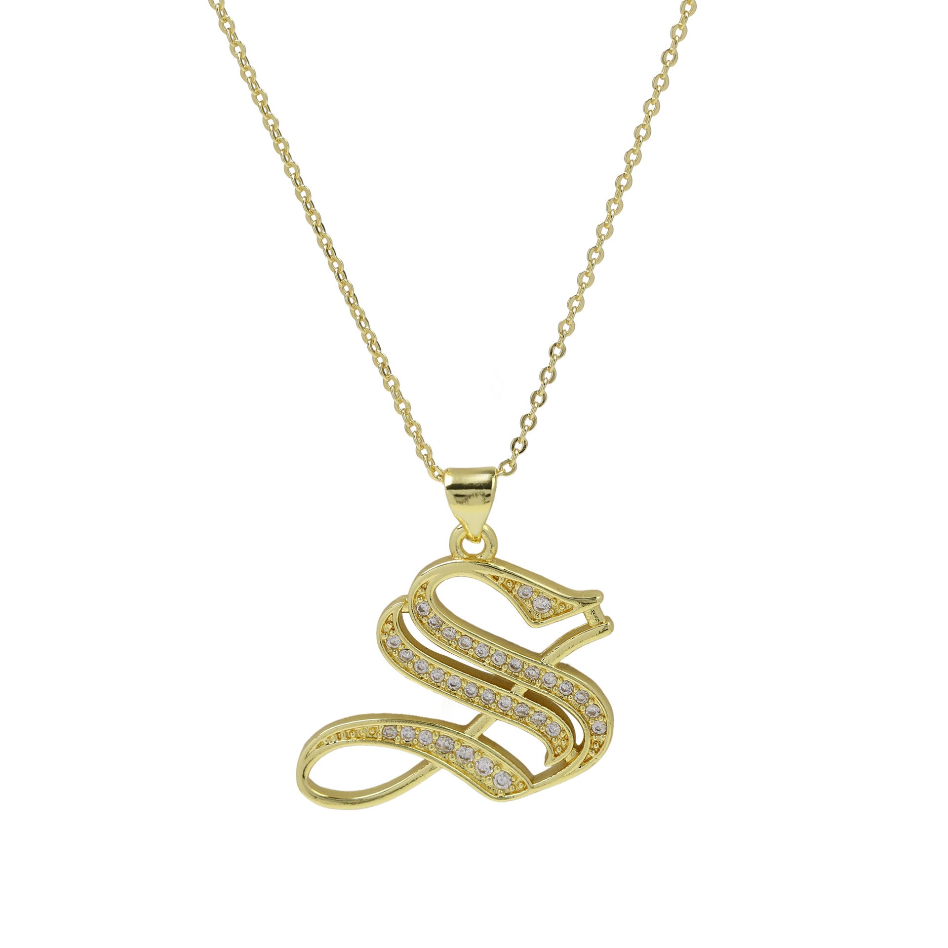 Lawson Old English Initial Necklace - S Necklace [5M3BH8WF]