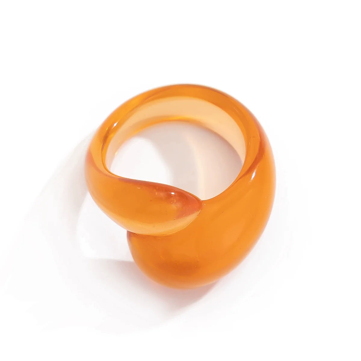 Kyli Candy Waterdrop Ring - Transparent Orange