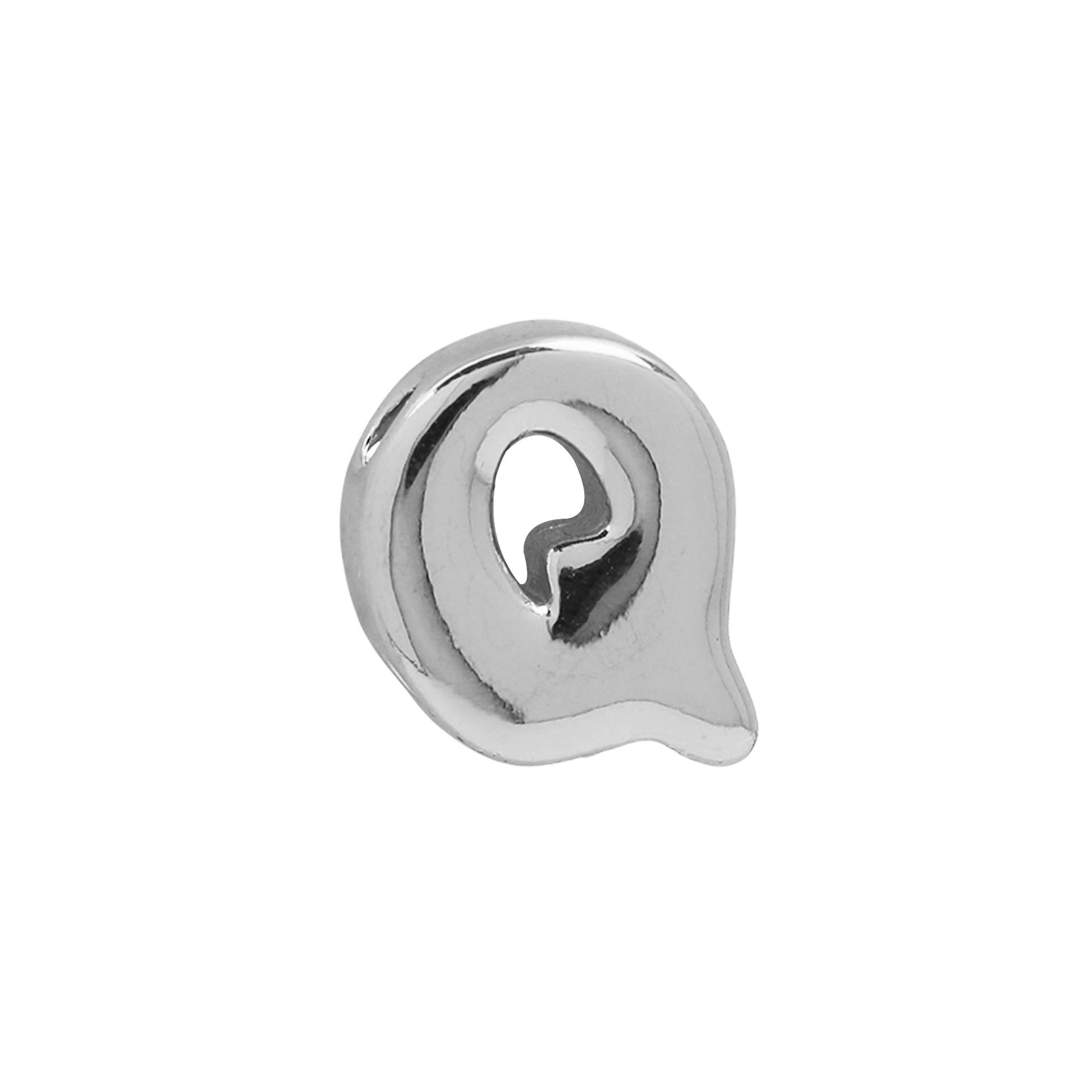 Jamyah Custom Initial Jewelry - Silver Q (Pendant Only) [FWFD5D58]