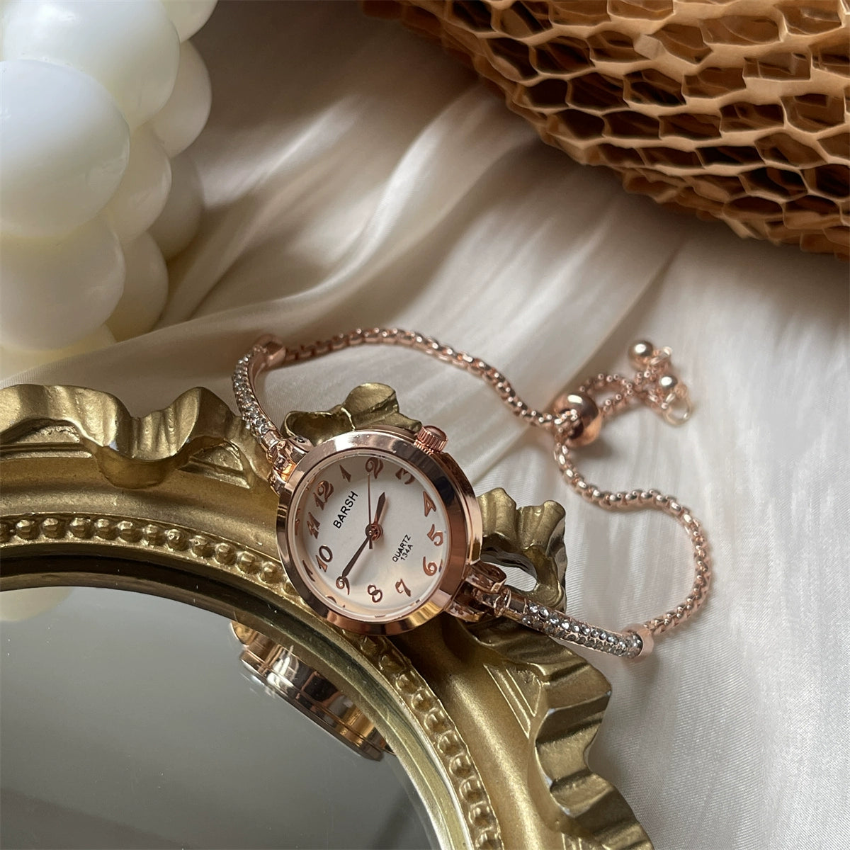 Ophelia Chain Bracelet Watch - Rose Gold Band White Dial (Numeric) [B7AX8EN8]