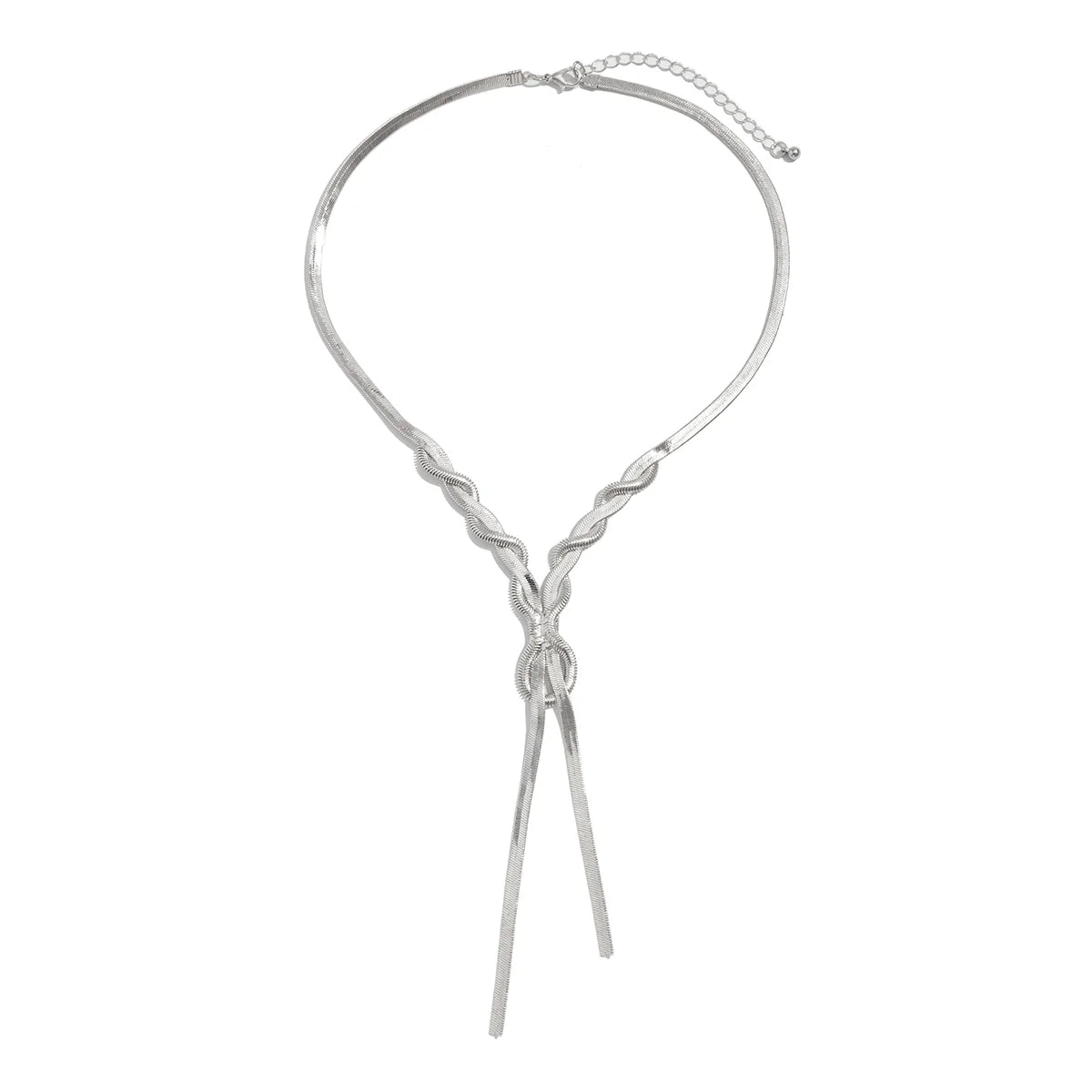 Luzmaria Herringbone Chain Necklace - Silver