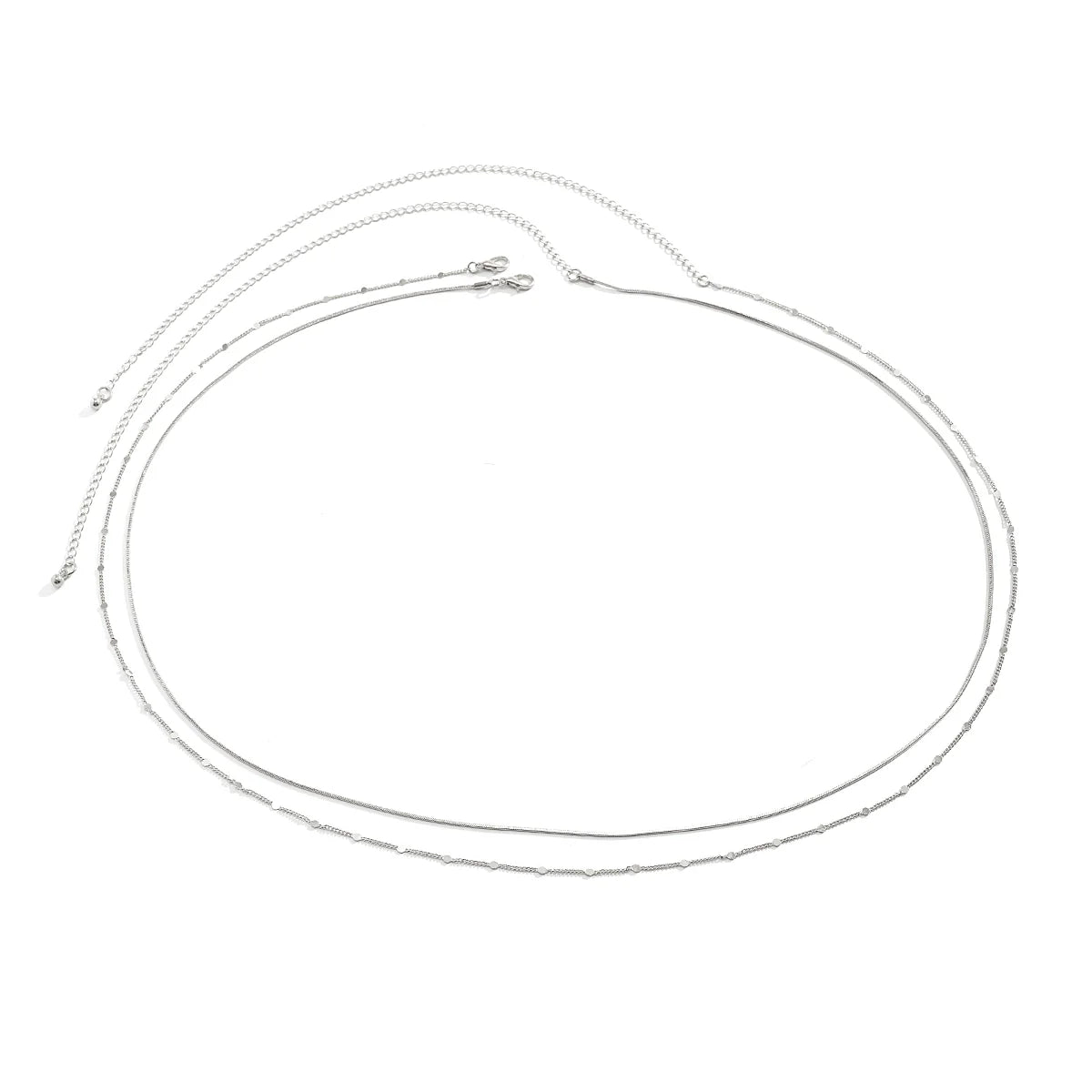 Reagan Layered Waist Chain Set - Silver