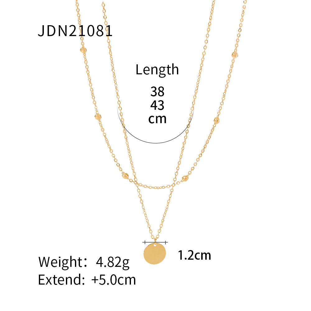Miryam Gold Geometric Chain Necklace - JDN21081 [3IM4V1YE]