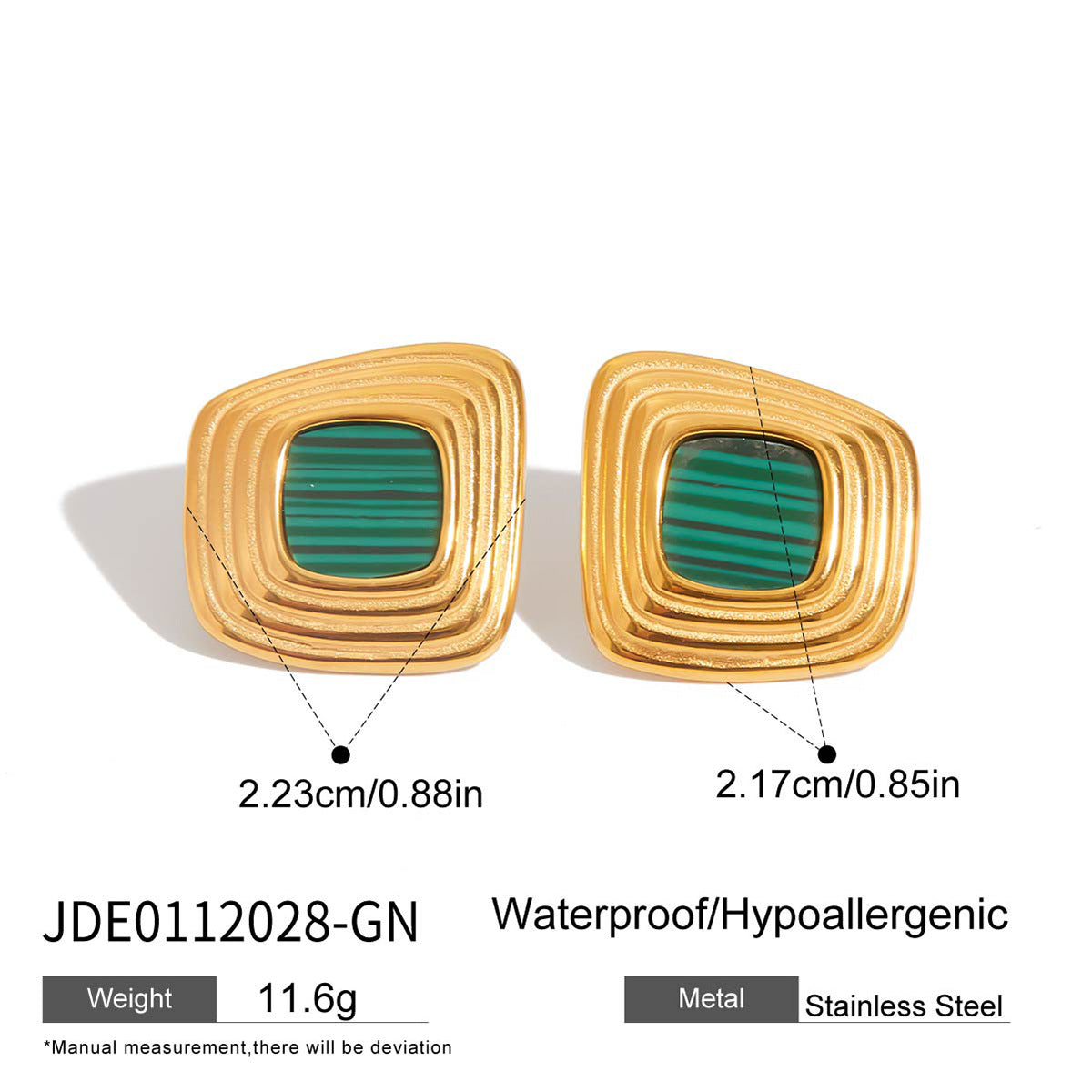 Jaeda Sleek Hoop Earrings - Gold Geometric Hoop [FEACFWZN]