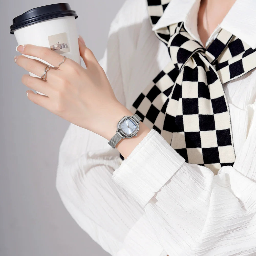 Viviann Minimalist Square Watch - Glacier Blue