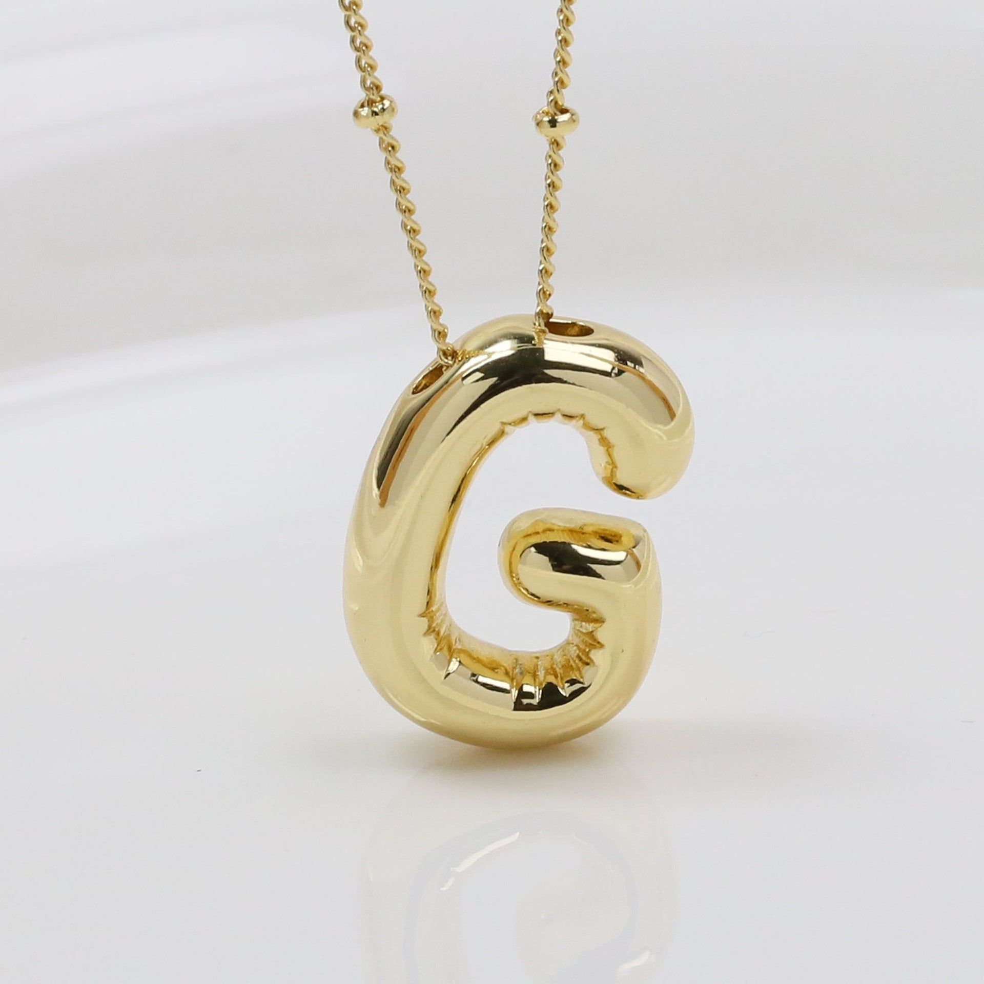 Aberdeen Bubble Initial Necklace - G (Necklace) [QB0C2BYV]