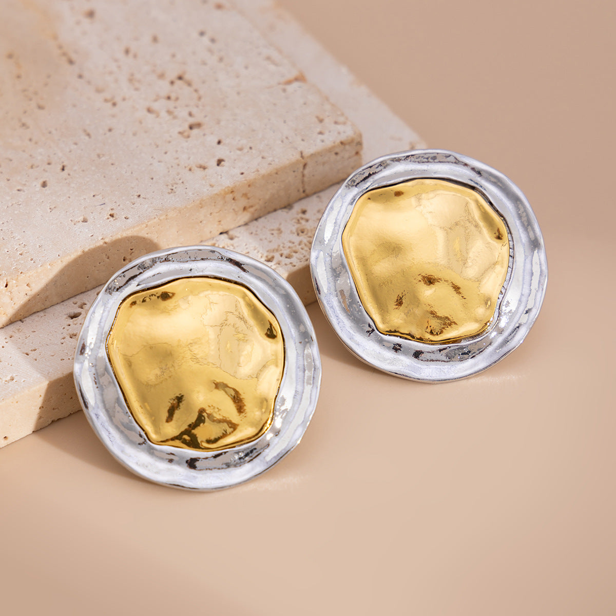 Issa Geometric Color-Block Studs - Color-Block [RW043RDP]