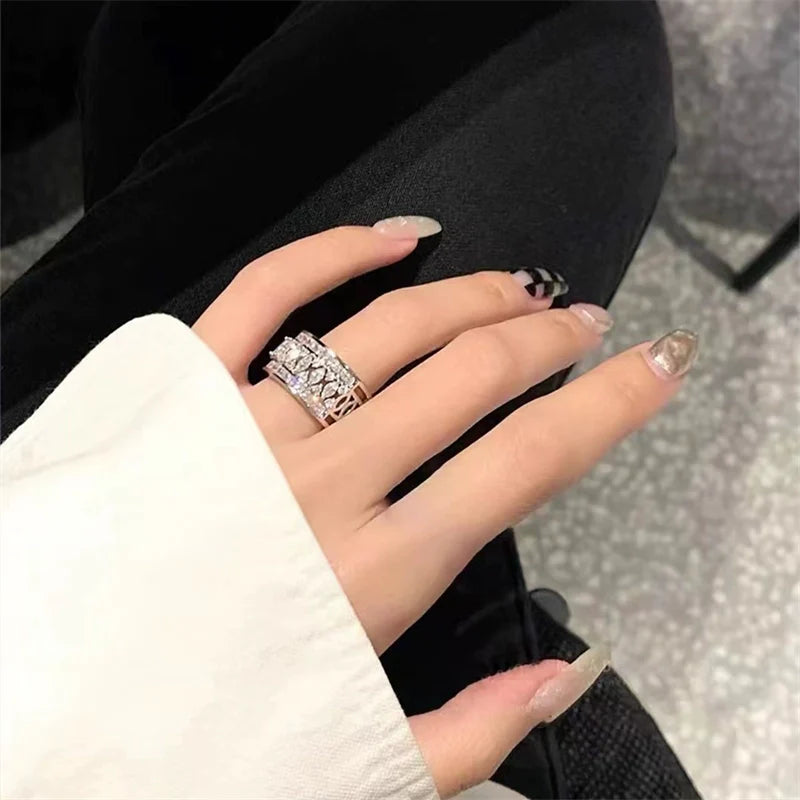 Mckynzie Sparkling Open Ring - Marquise Zircon Open