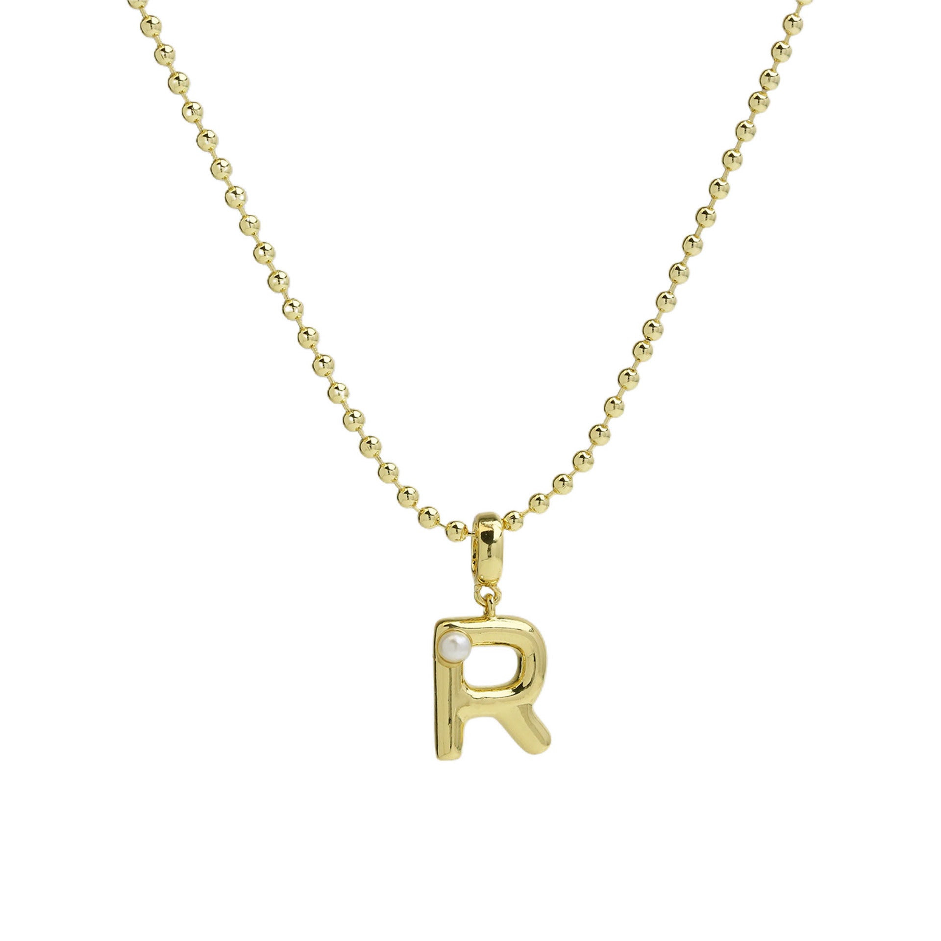 Savvy Bubble Initial Necklace - Letter R [SUT3FPP5]