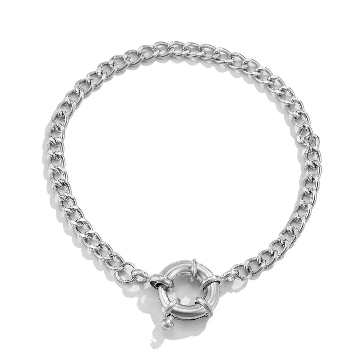 Madyson Geometric Chain Jewelry - Silver-Tone Bracelet Style 01 [TWFOQY07]