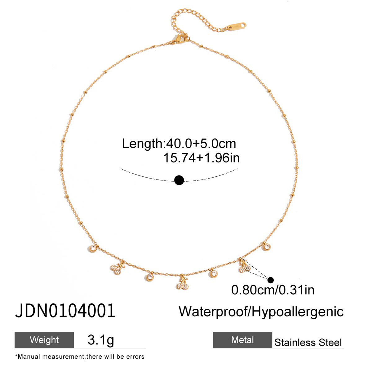Raena Cherry Pendant Necklace - JDN0104001 [MVZQ1SV9]