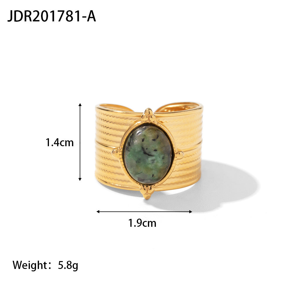 Angelique Adjustable Stone Ring - Gold [32ZOHN3N]