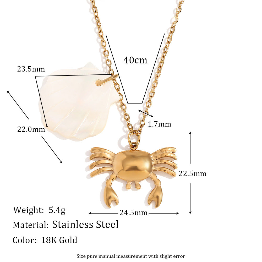 Kayleah Ocean Treasure Necklace - Ocean Wind Pendant Necklace Style 1 - Gold [GM0TFA8E]