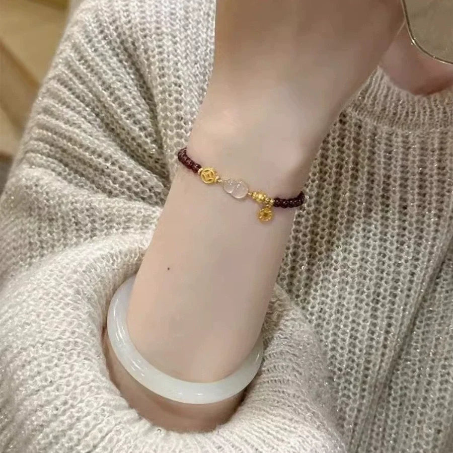 Risa Garnet Gourd Bracelet - Gourd Garnet Bracelet