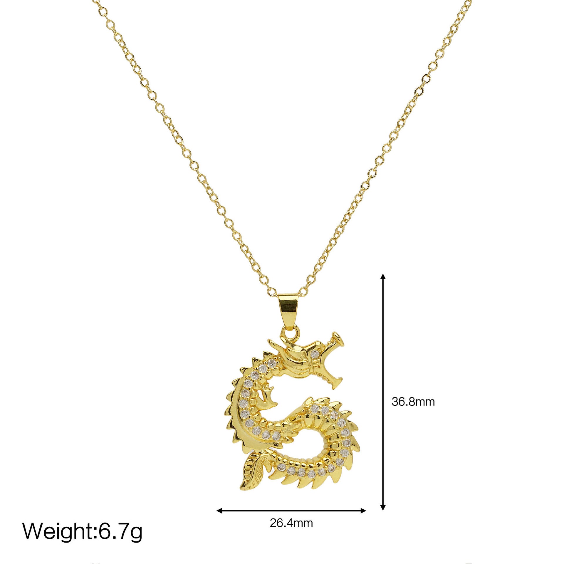 Lainey Dragon Zodiac Necklace - Style 2 [YFJFQVRD]