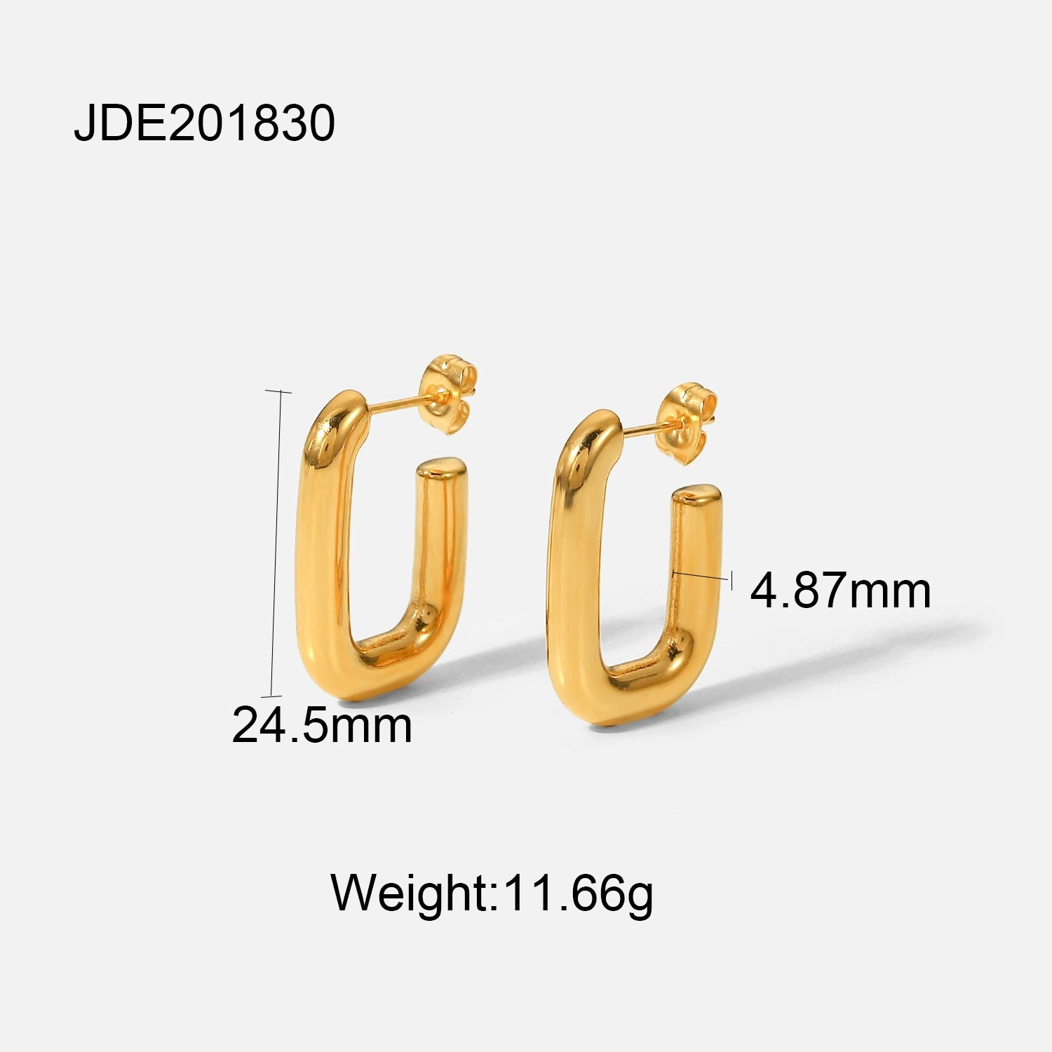 Abbey Zircon C-Hoop Earrings - Style JDE201830 [NO99PC0W]