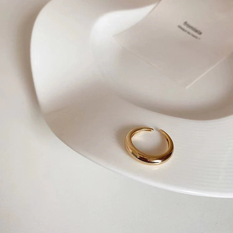 Zoi Polished Stackable Rings - Gold Narrow