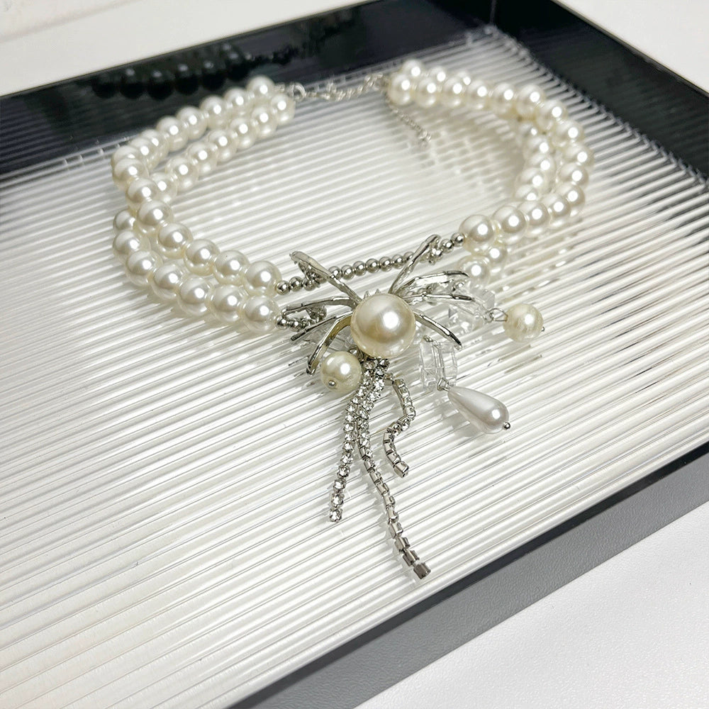 Shreya Spider Pearl Choker - Spider Pendant Pearl Necklace [9LTOH23X]