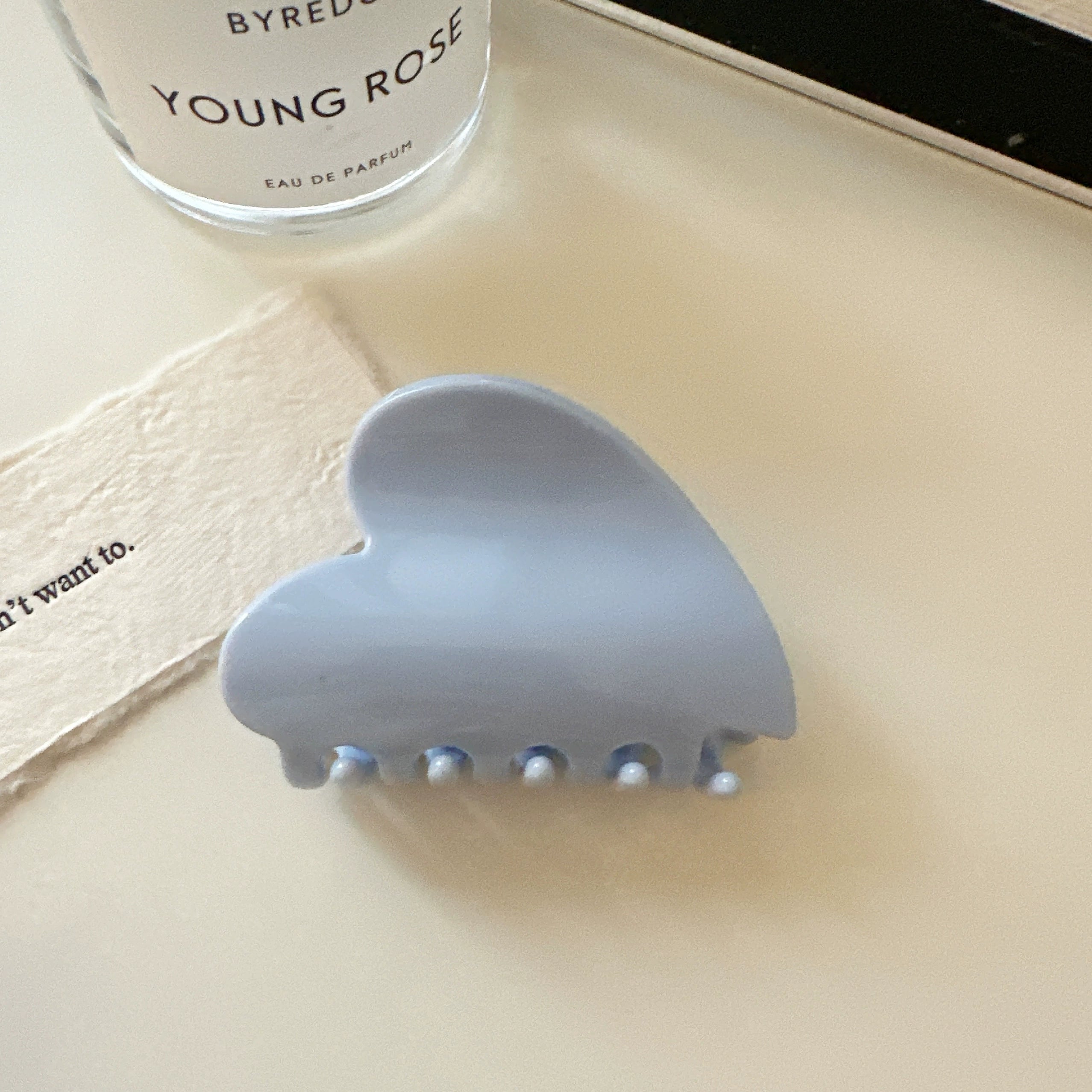 Zarina Elegant Claw Clip - Heart Blue [1KX3T0L7]