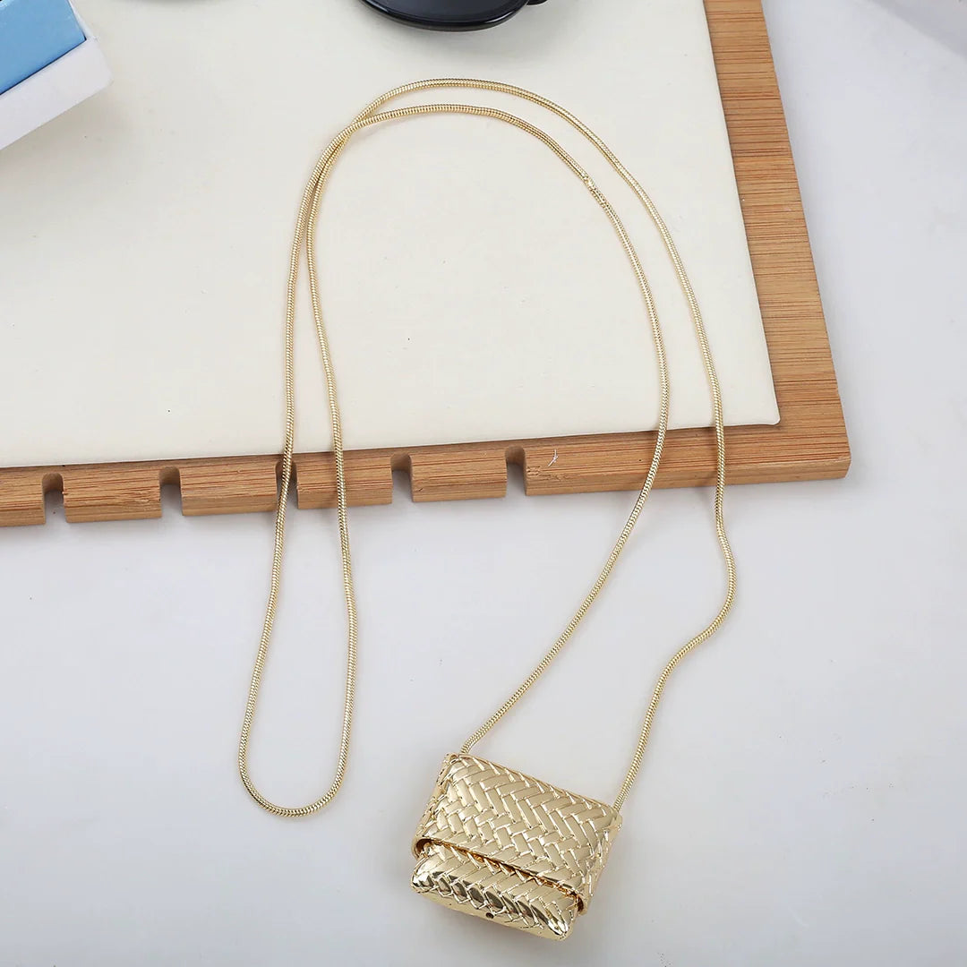 Ida Vintage Woven Necklace - Gold