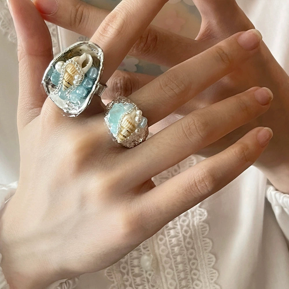 Sayler Stackable Pearl Ring - Style A + B [KHKCLFP8]