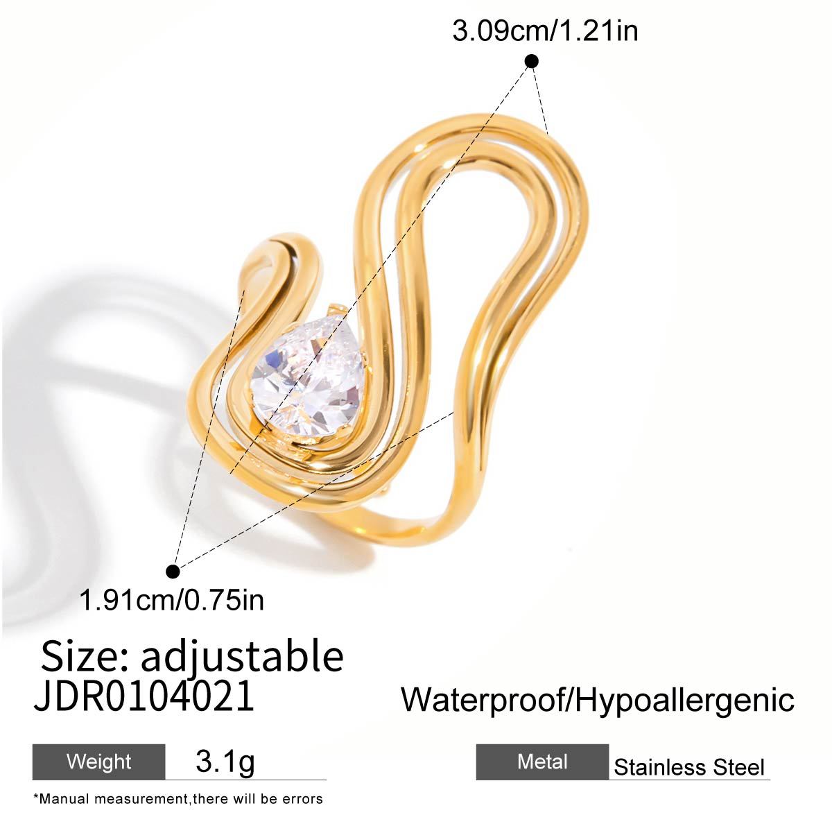 Maris Geometric Zircon Ring Set - Style JDR0104021 [Y7JIYWCA]