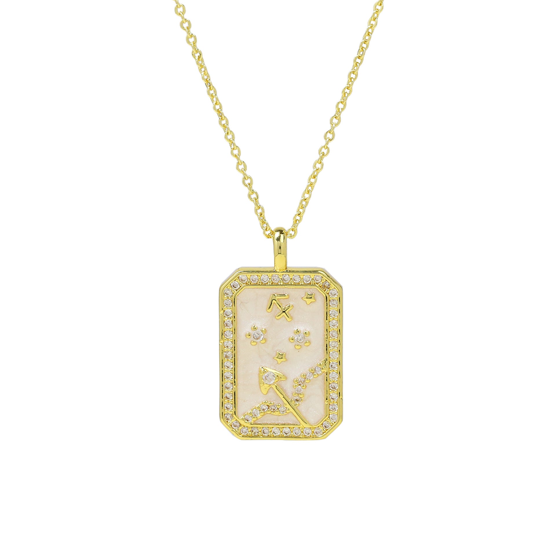 Ravenna Zodiac Square Necklace - Sagittarius [KE8JDYGE]