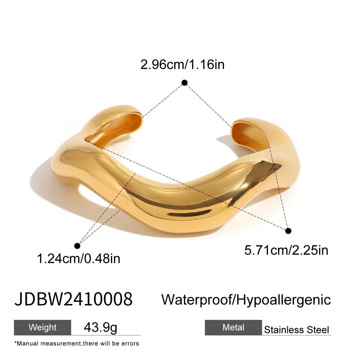 Freja Gilded Cuff Bracelet - Gold Tone [0GB55YOS]