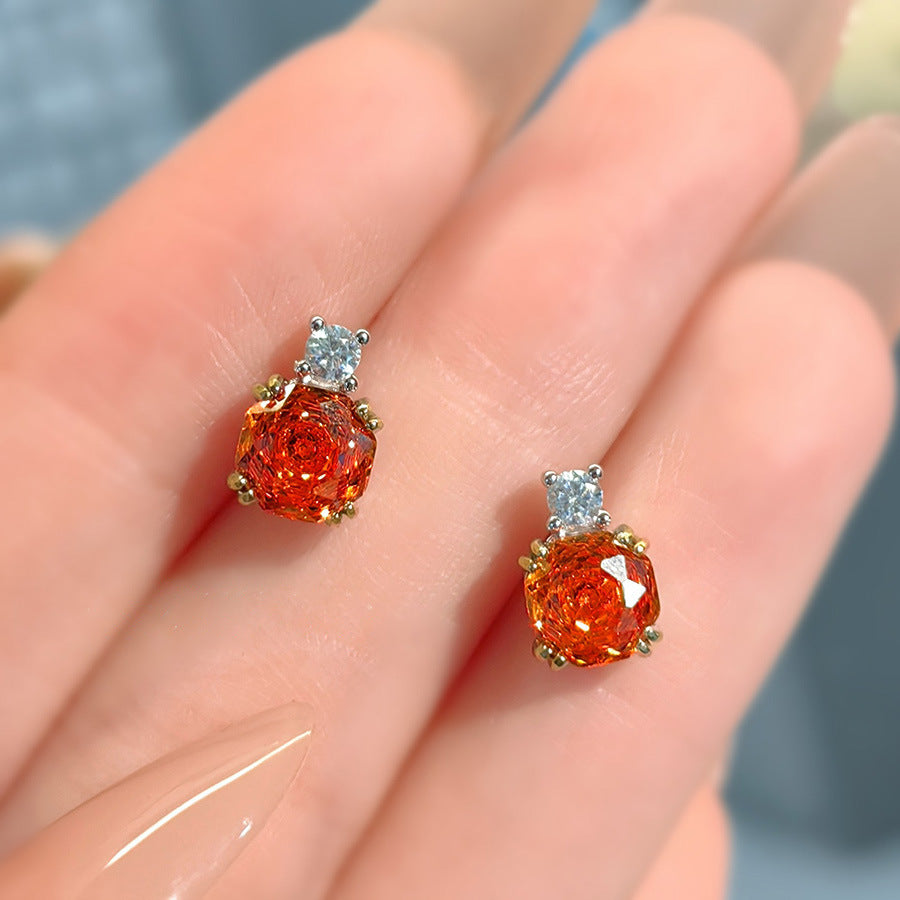 Madelyne Radiant Octagonal Set - Chinese Red Stud Earrings [J2J39NK4]