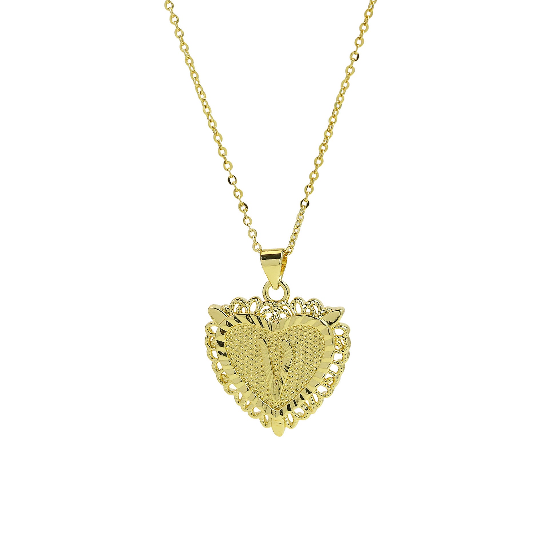 Jaidyn Dainty Initial Necklace - Necklace V [UI4HNPK4]