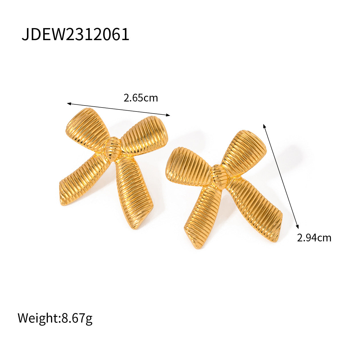 Naisha Dainty Bowknot Hoops - JDEW2312061 [0NNZCBQZ]