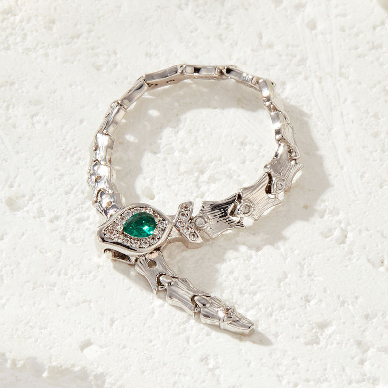 Jariyah Serpent Zircon Ring - Gold [NK8MJZQ4]