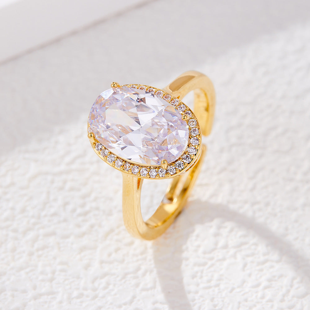 Kellyn Zircon Oval Statement Ring - Style 2 [Z747XXZJ]