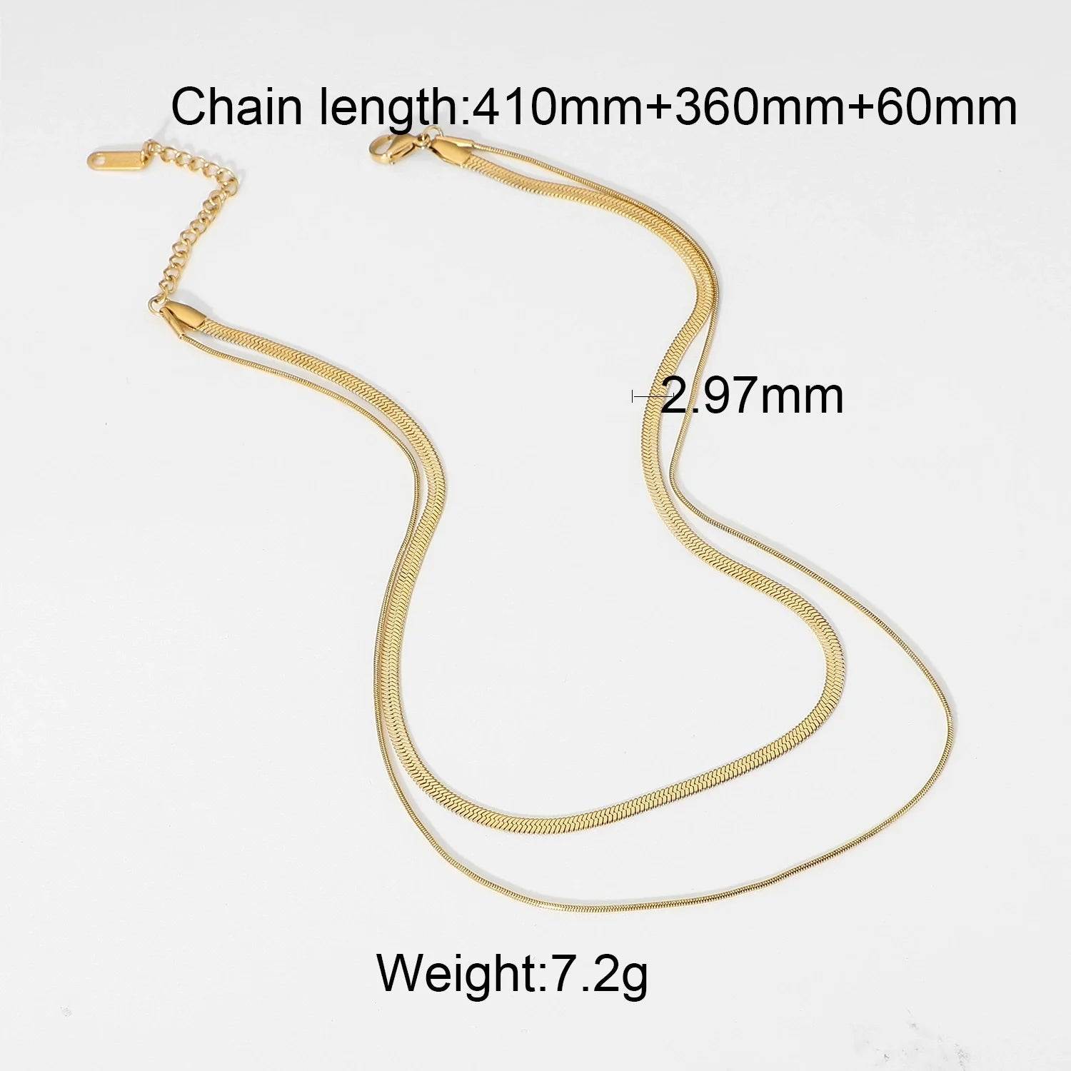 Zinnia Layered Gold Chain Necklace - JDN20126