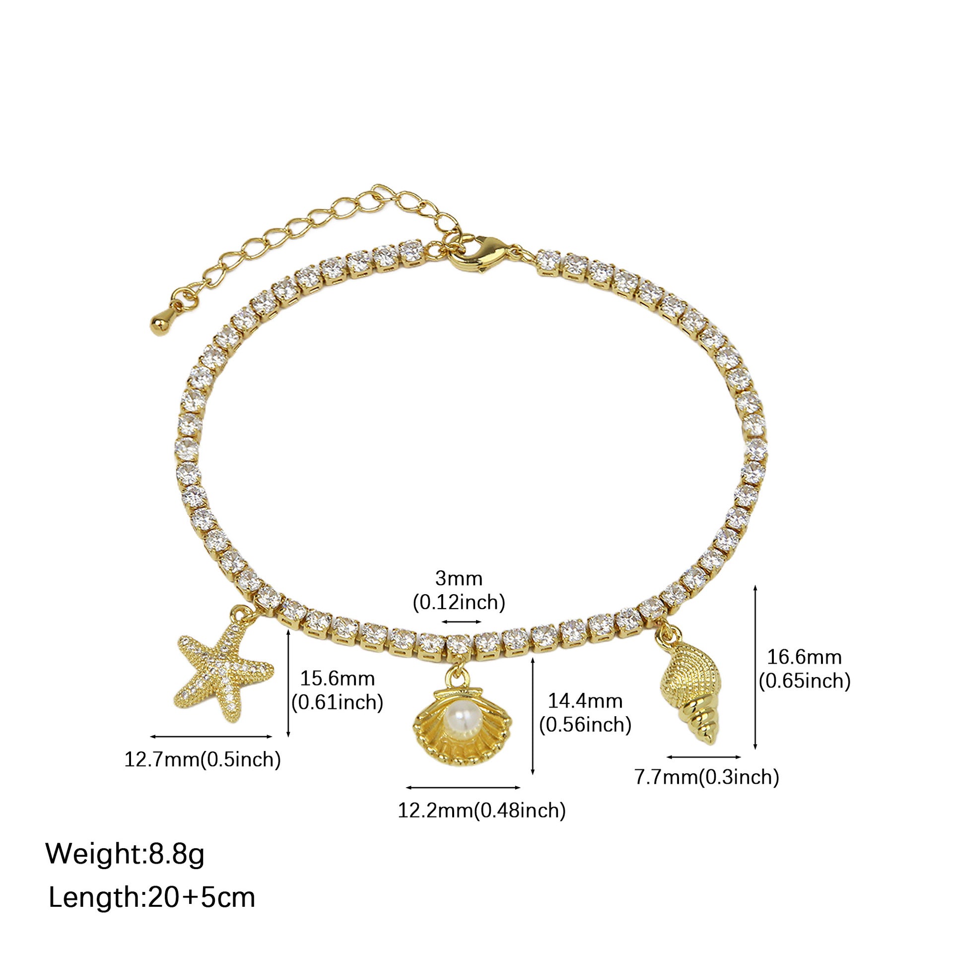 Delani Beach Charm Anklets - Style 01 [GP0PXIVO]