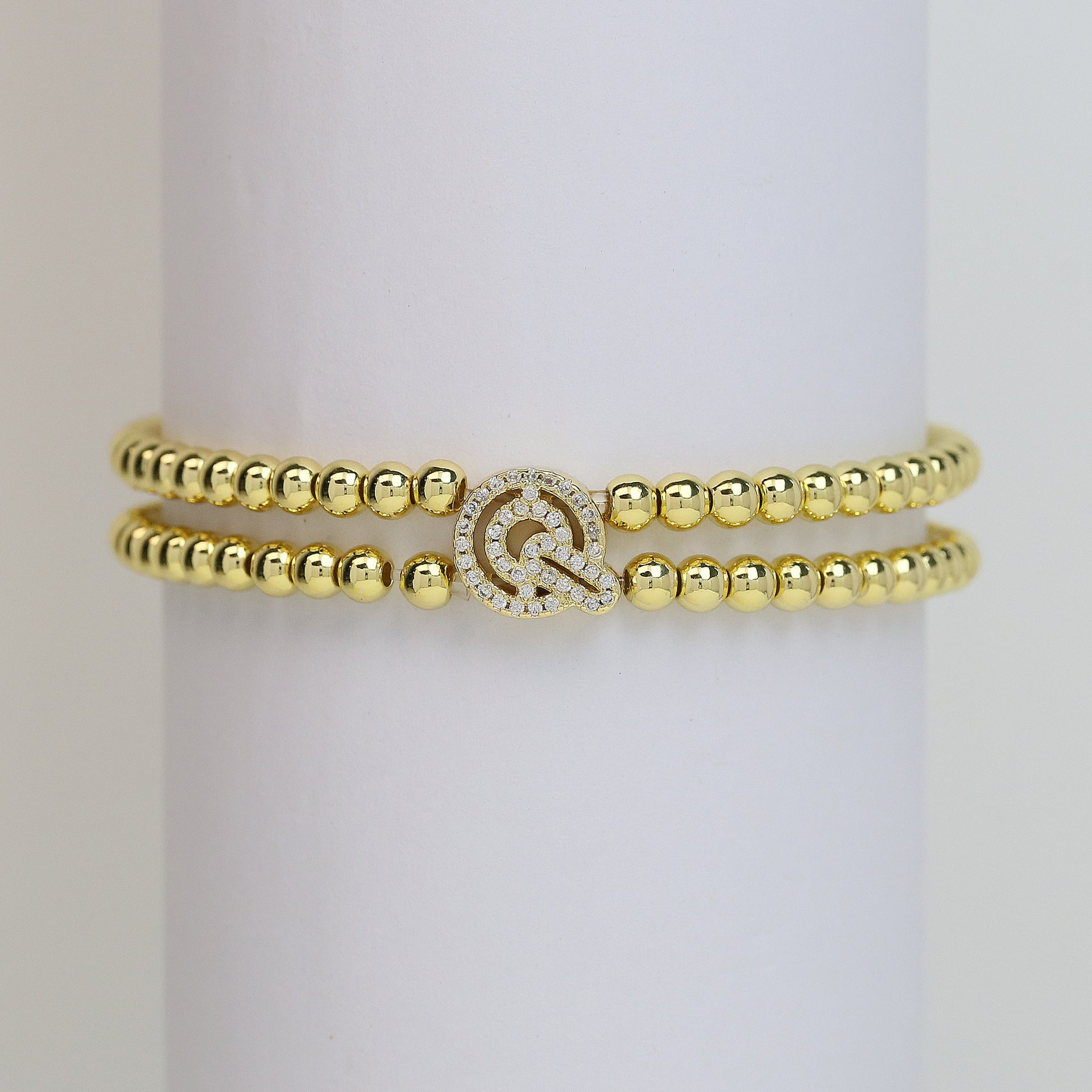 Alexandra Bubble Initial Bracelet - Q [IDSLP7OS]