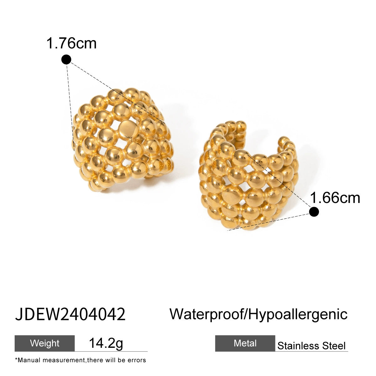 Faiga Honeycomb Ear Clip - Honeycomb Style [E1PQHP93]