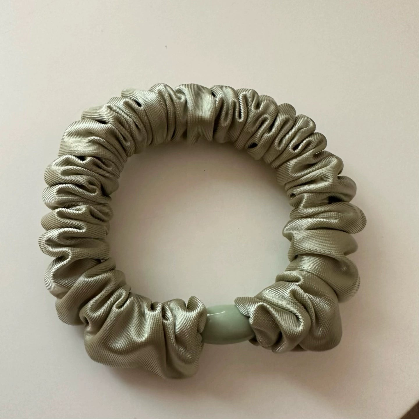 Khalani Satin Hair Scrunchie - Green (Single) [FR0LO9KE]