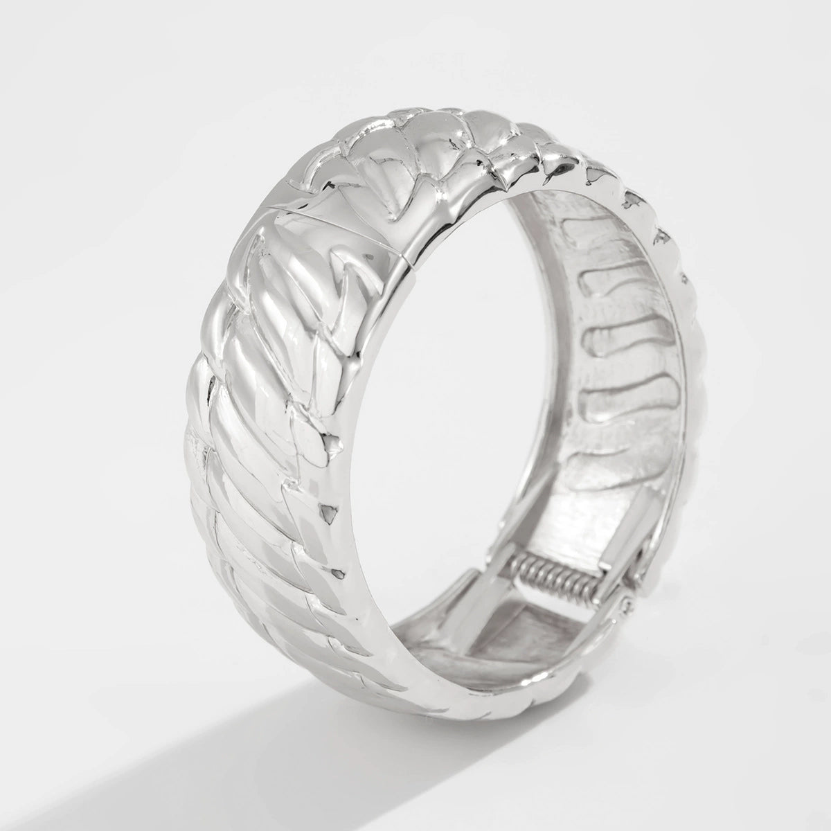 Janney Liquid Metal Cuff Bracelet - 06 Silver Tone [ZCQJLOZY]