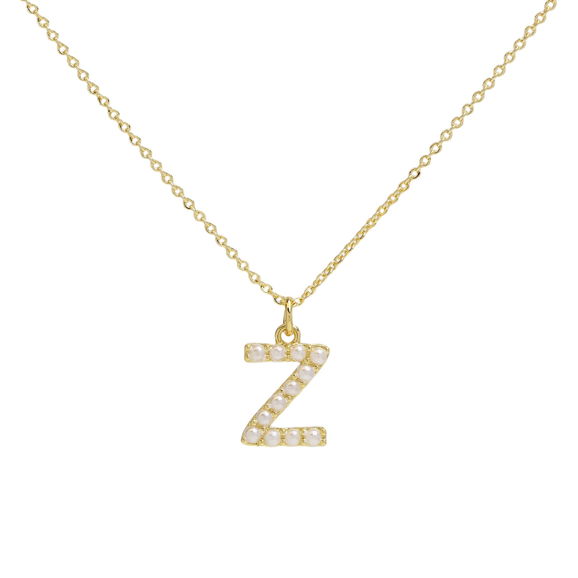 Ayaana Pearl Initial Necklace - Initial Z [23S8NTID]