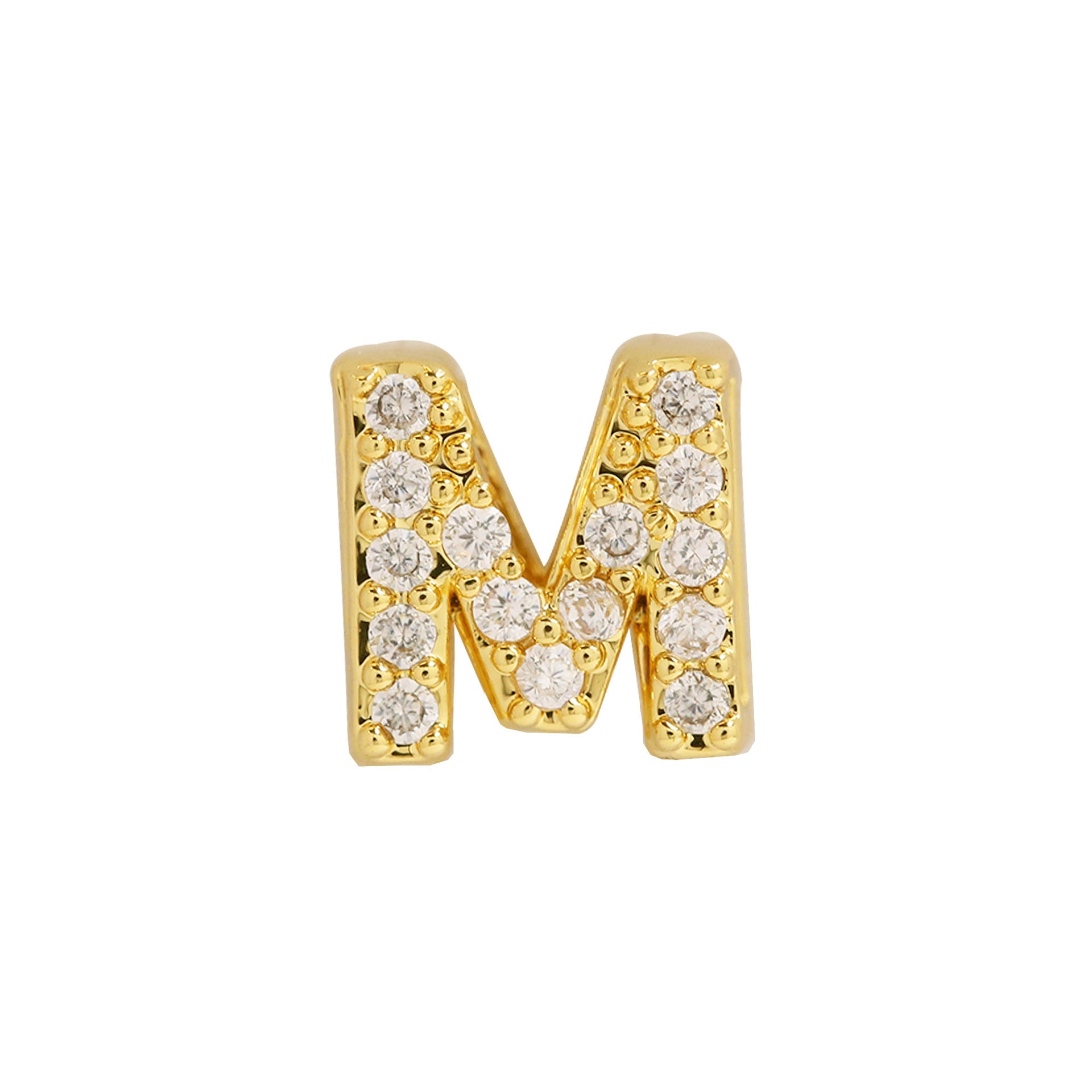 Leyna Gold Zircon Initial Necklace - M [YX0ZA5HI]
