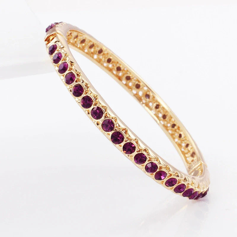 Audrey CloisonnŽ Crystal Bangle - Purple